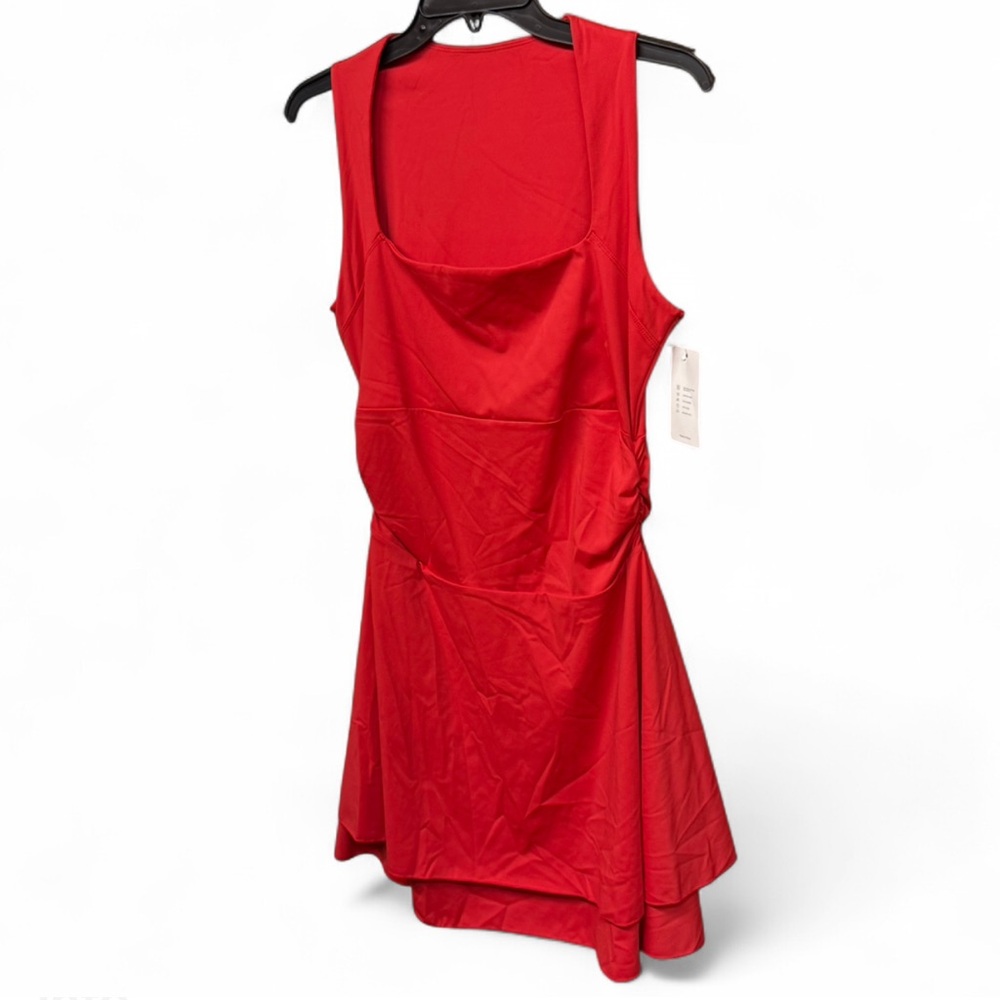 Kaximil Red Sleeveless Cowl Neck Ruched Bodycon Dress - Size XL - Picture 4 of 9